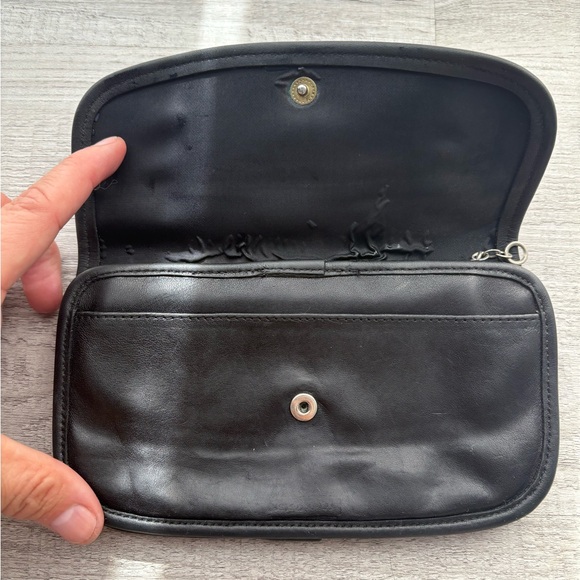 Vintage Black Coach Clutch Wallet Leather - Picture 5 of 11